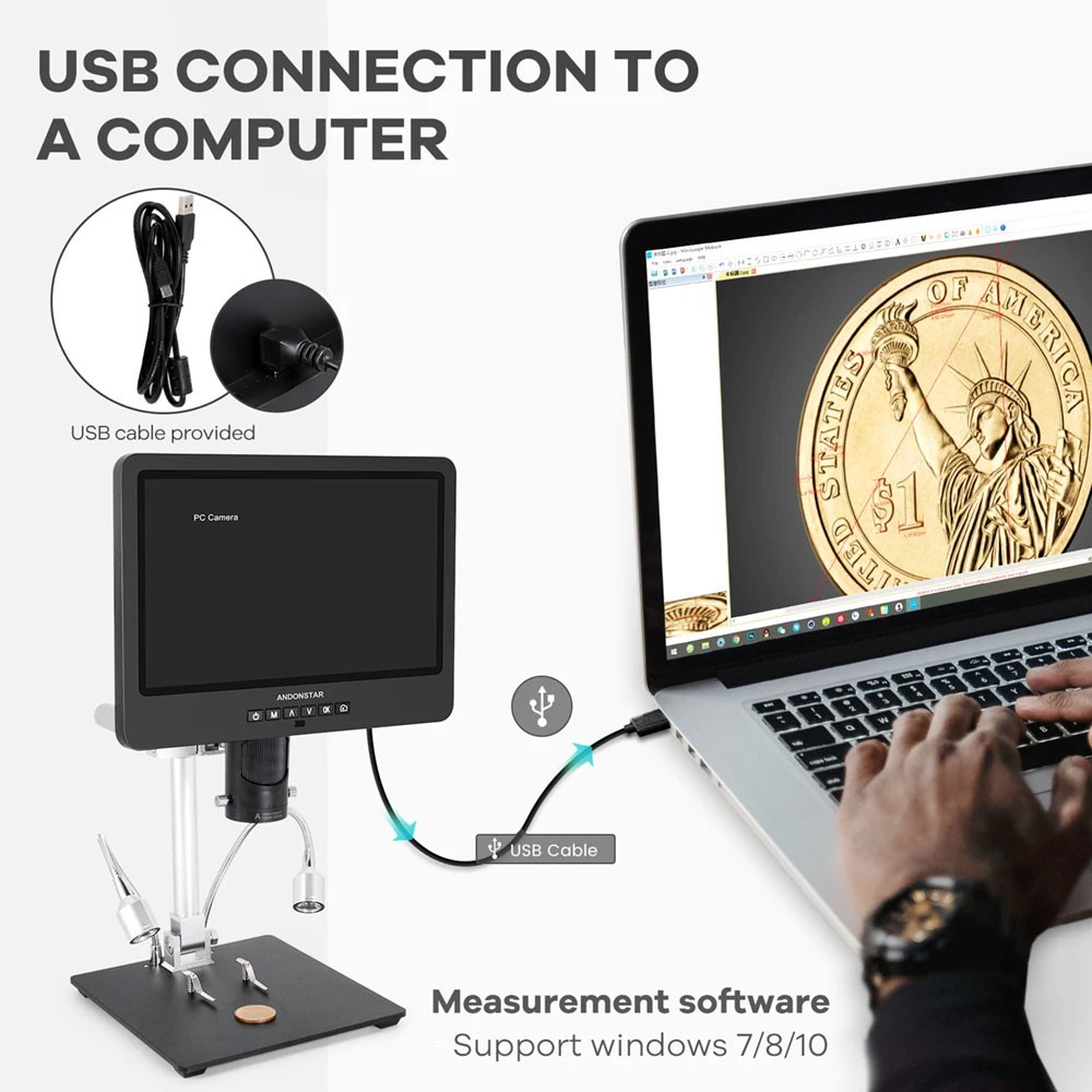 Microscopio Digital Trinocular - Digital Microscope reseña y precio