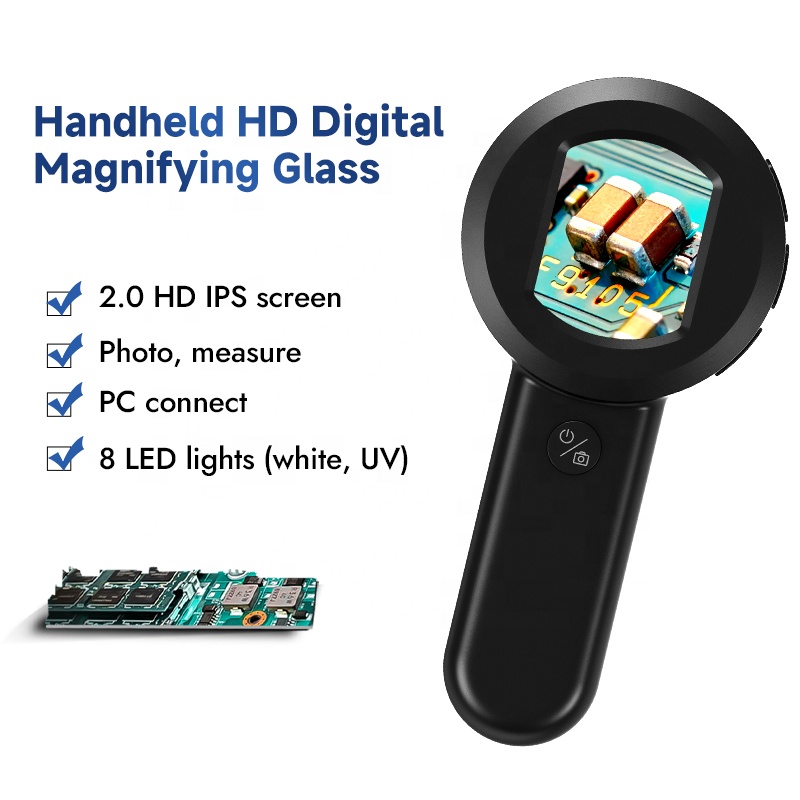 Lupa Digital HM020 con 8 Luces - Digital Microscope reseña y precio